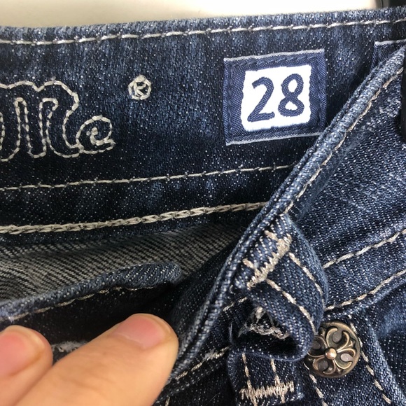 Miss Me Embellished Skinny Dark Wash Jeans 26 - Picture 6 of 7